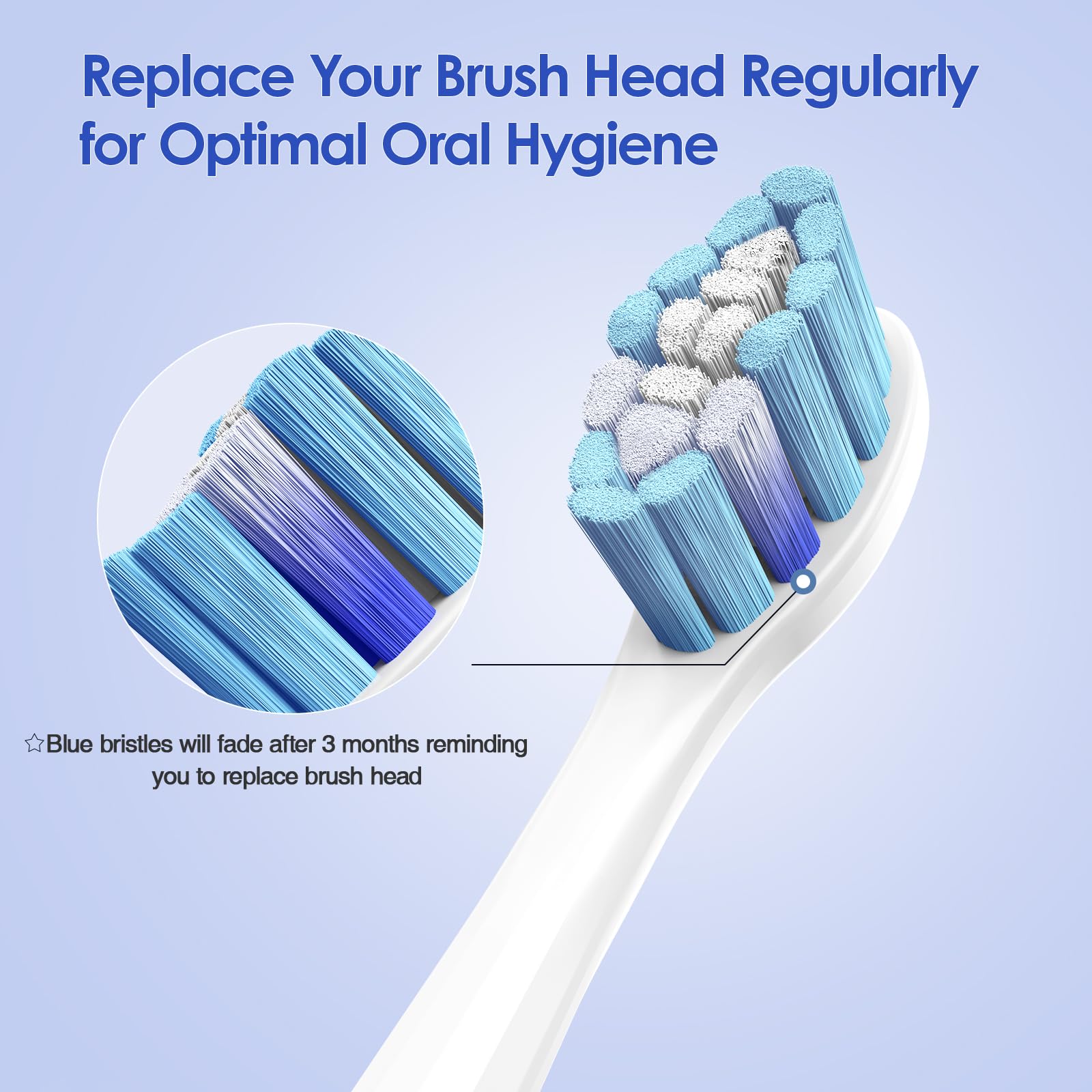 Individually wrapped toothbrush heads with protective caps