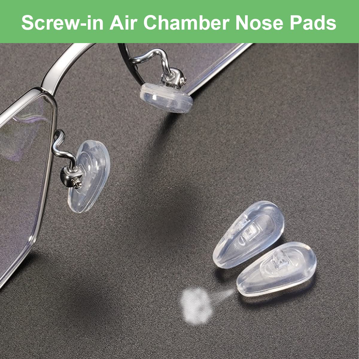 Soft silicone nose pad with air chamber detail