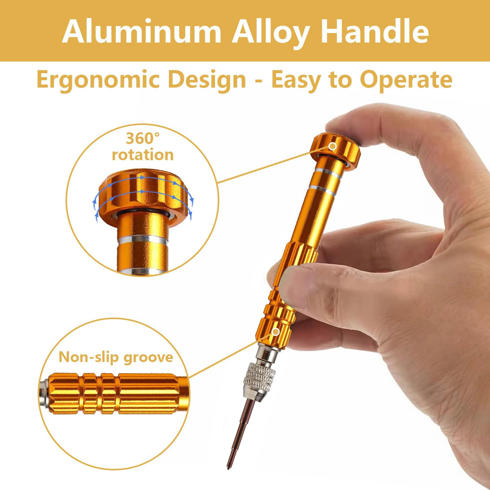 Aluminum handle with non-slip grip and rotating cap