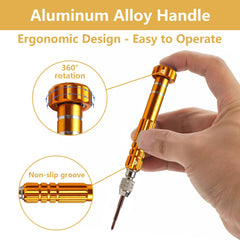 Aluminum handle with non-slip grip and rotating cap