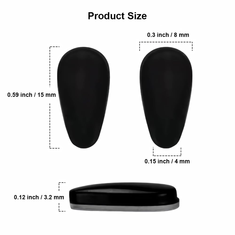 Anti-slip silicone nose pads preventing slippage