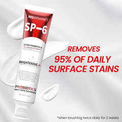 Close-up of MSDRWIKEY SP-6 toothpaste packaging