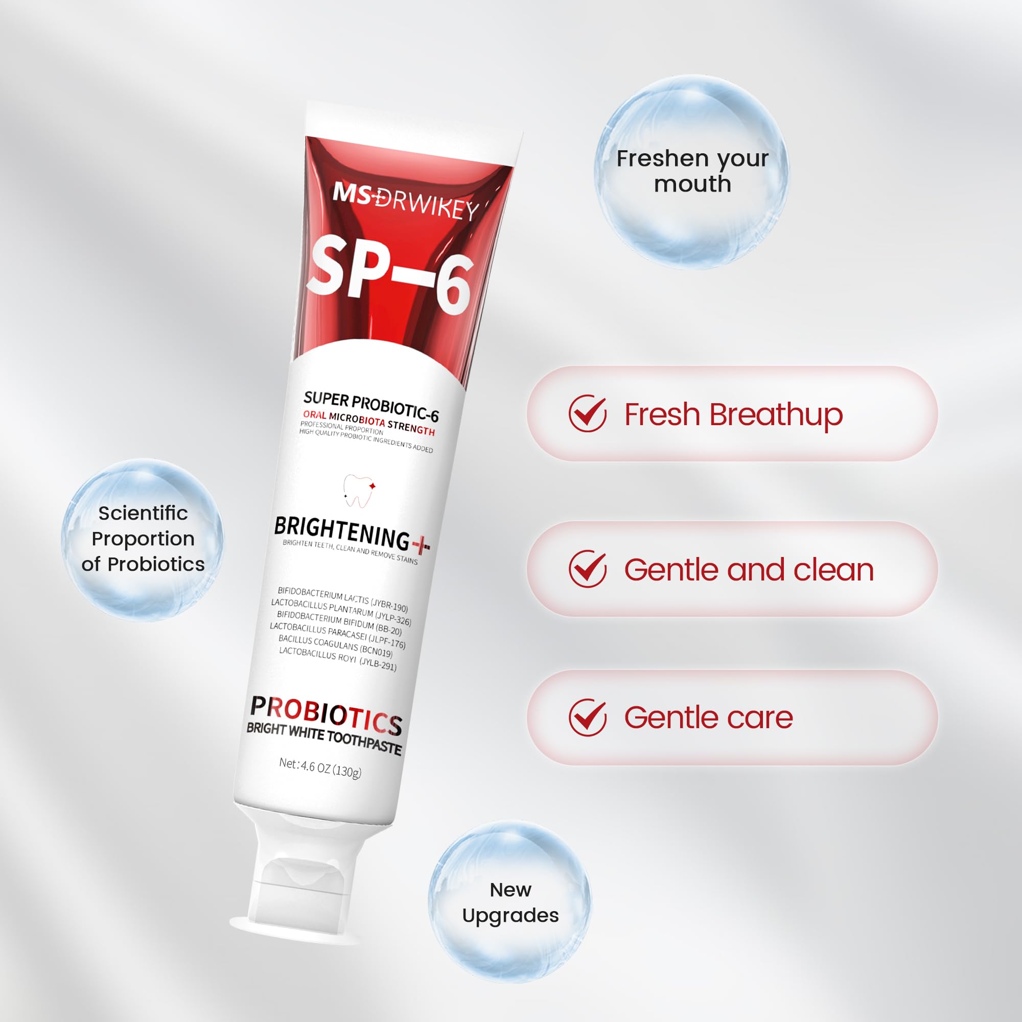 Enamel-safe, fluoride-free toothpaste with fresh mint flavor