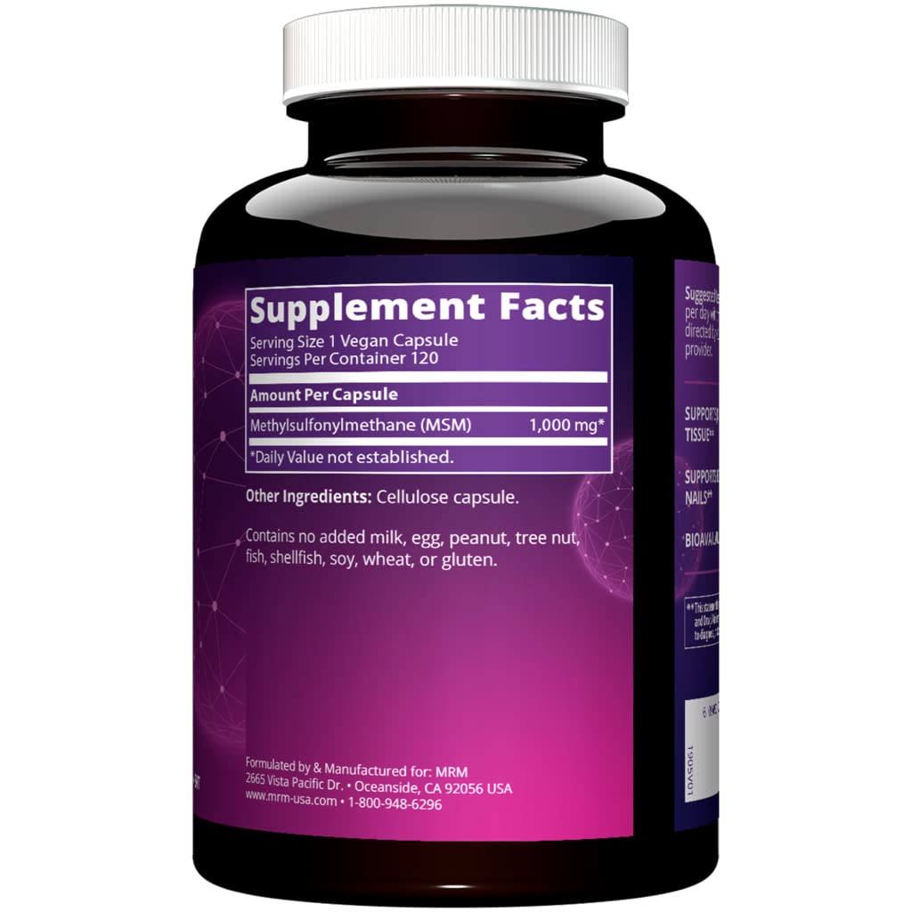 MSM 1000mg capsules for joint support