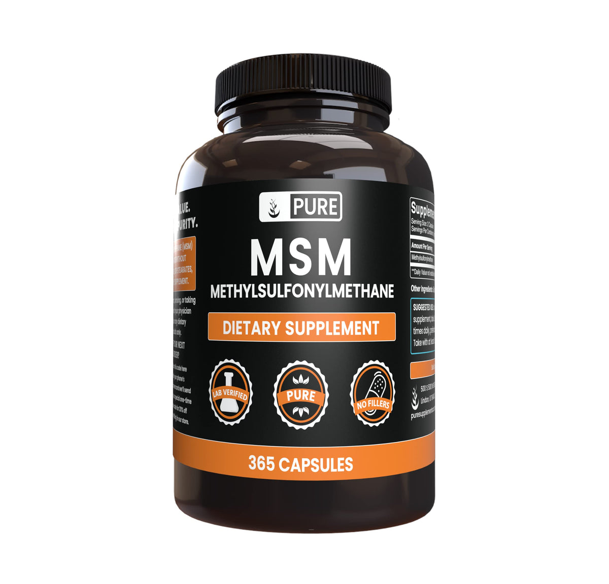 MSM 365 capsules – front view