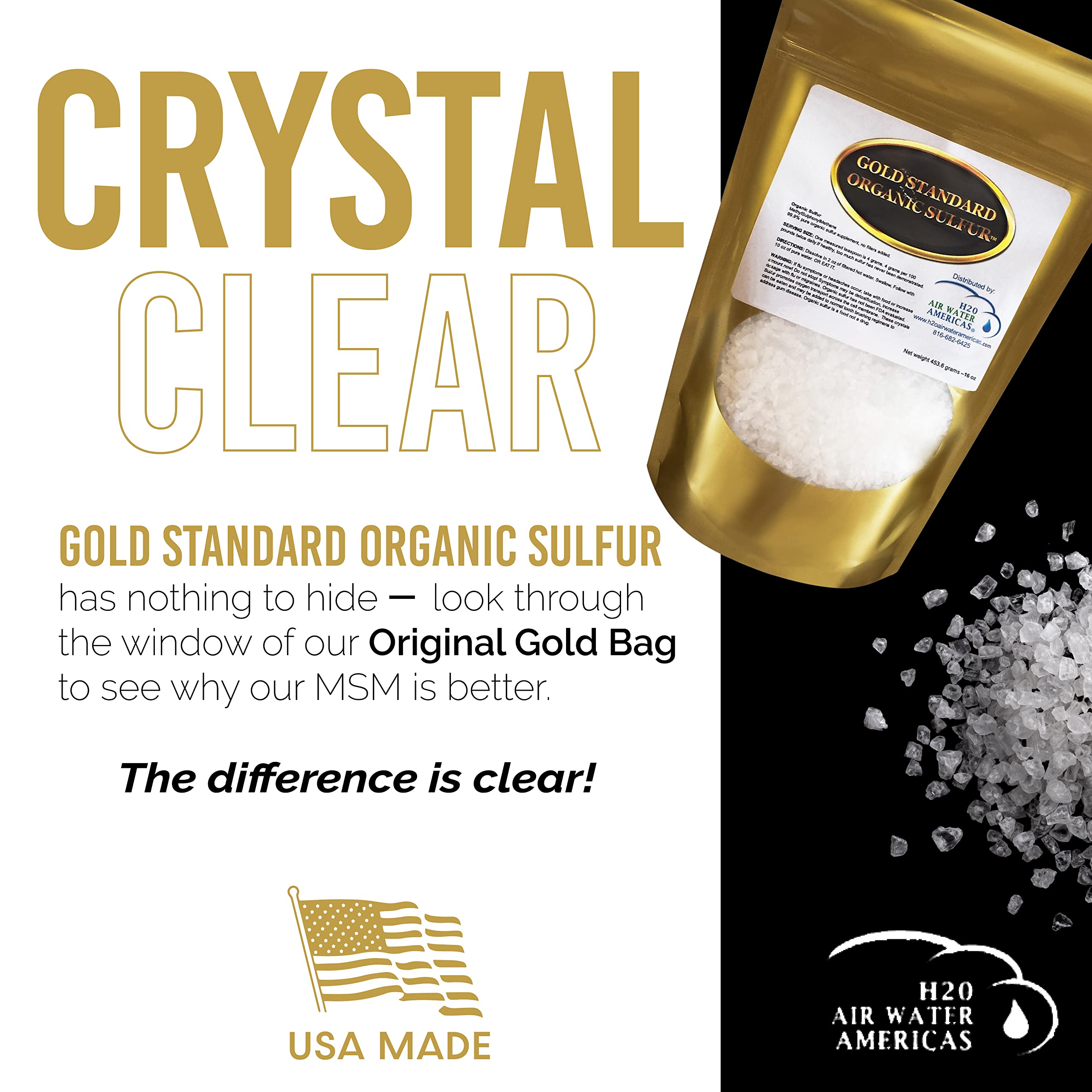 Third-party tested MSM crystals ensuring purity