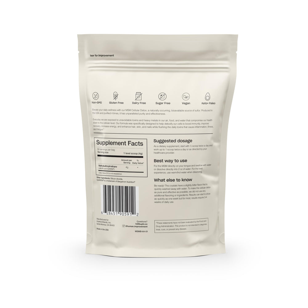 Packaging of Pure MSM Powder