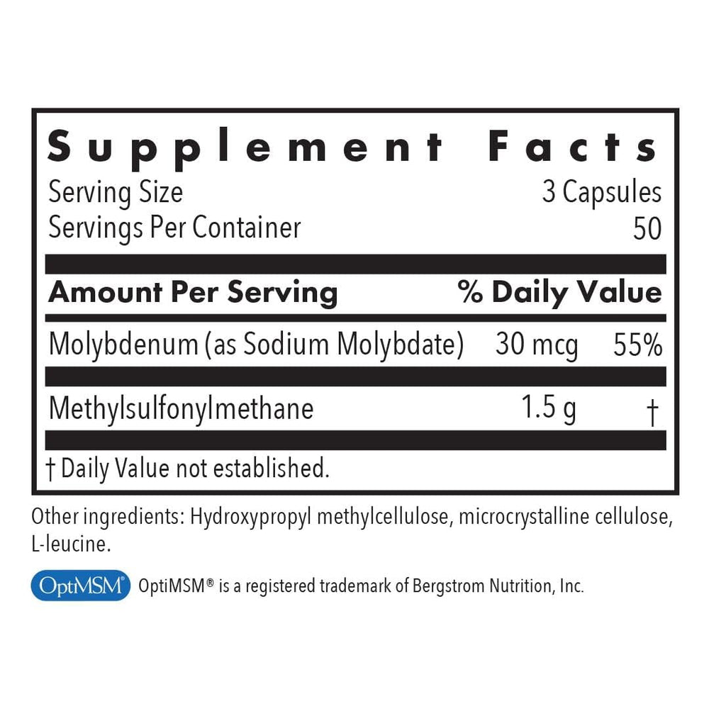 MSM powder capsules for hair growth and overall health