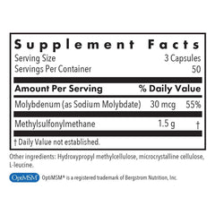 MSM powder capsules for hair growth and overall health