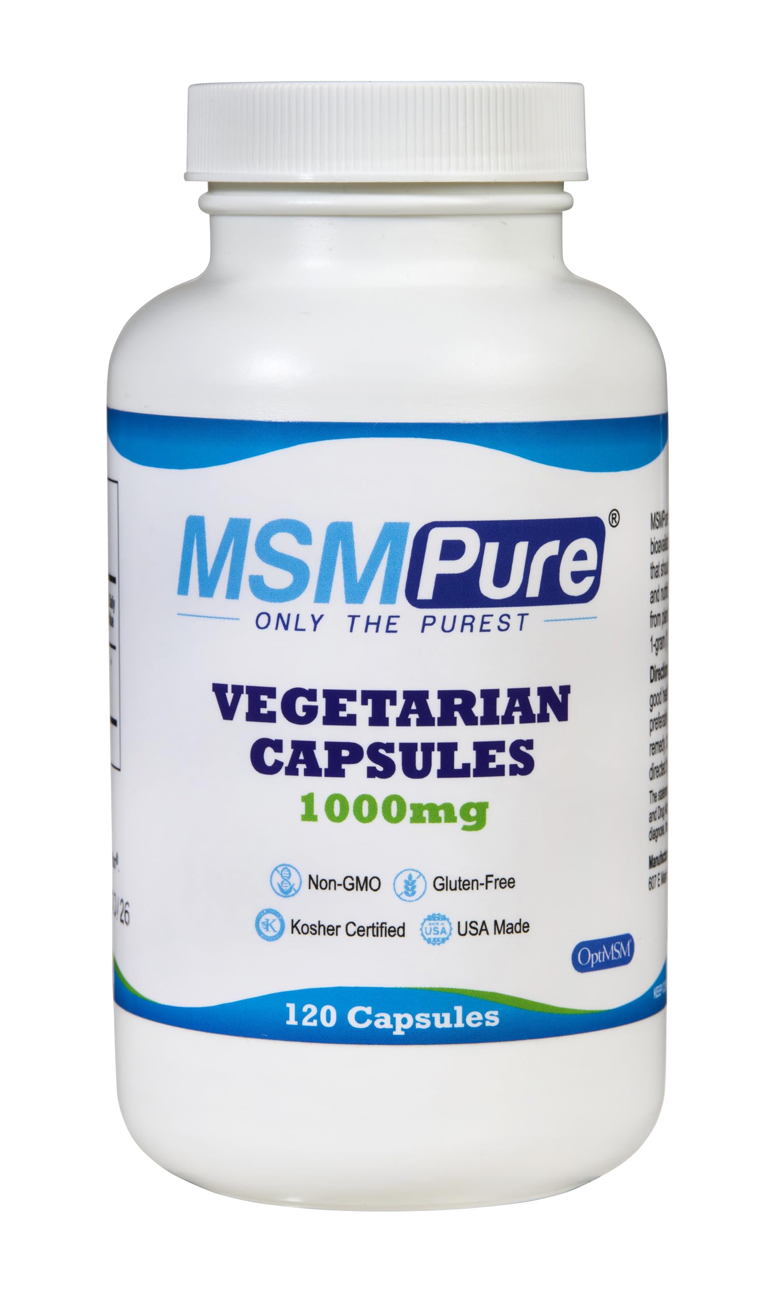 KALA HEALTH MSMPure MSM 1000 mg capsules bottle packaging