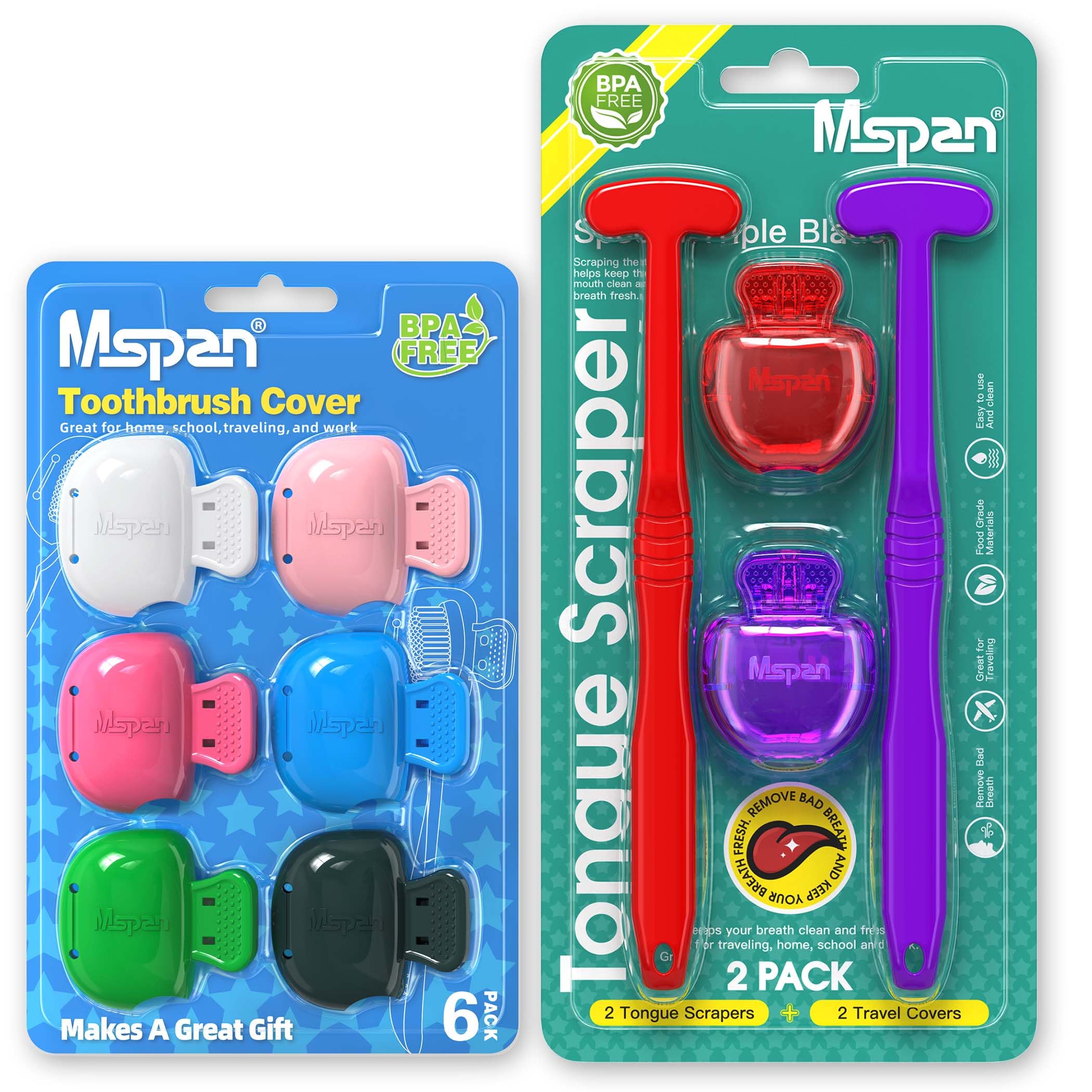 Mspan tongue scraper cleaner for adults