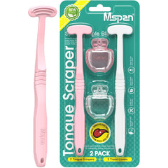 Close-up of triple blade design on tongue scraper