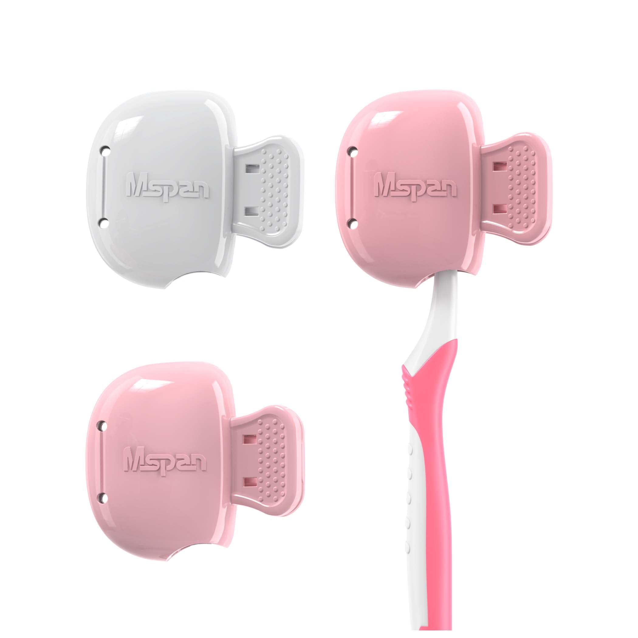 Angled side view of the tongue scraper