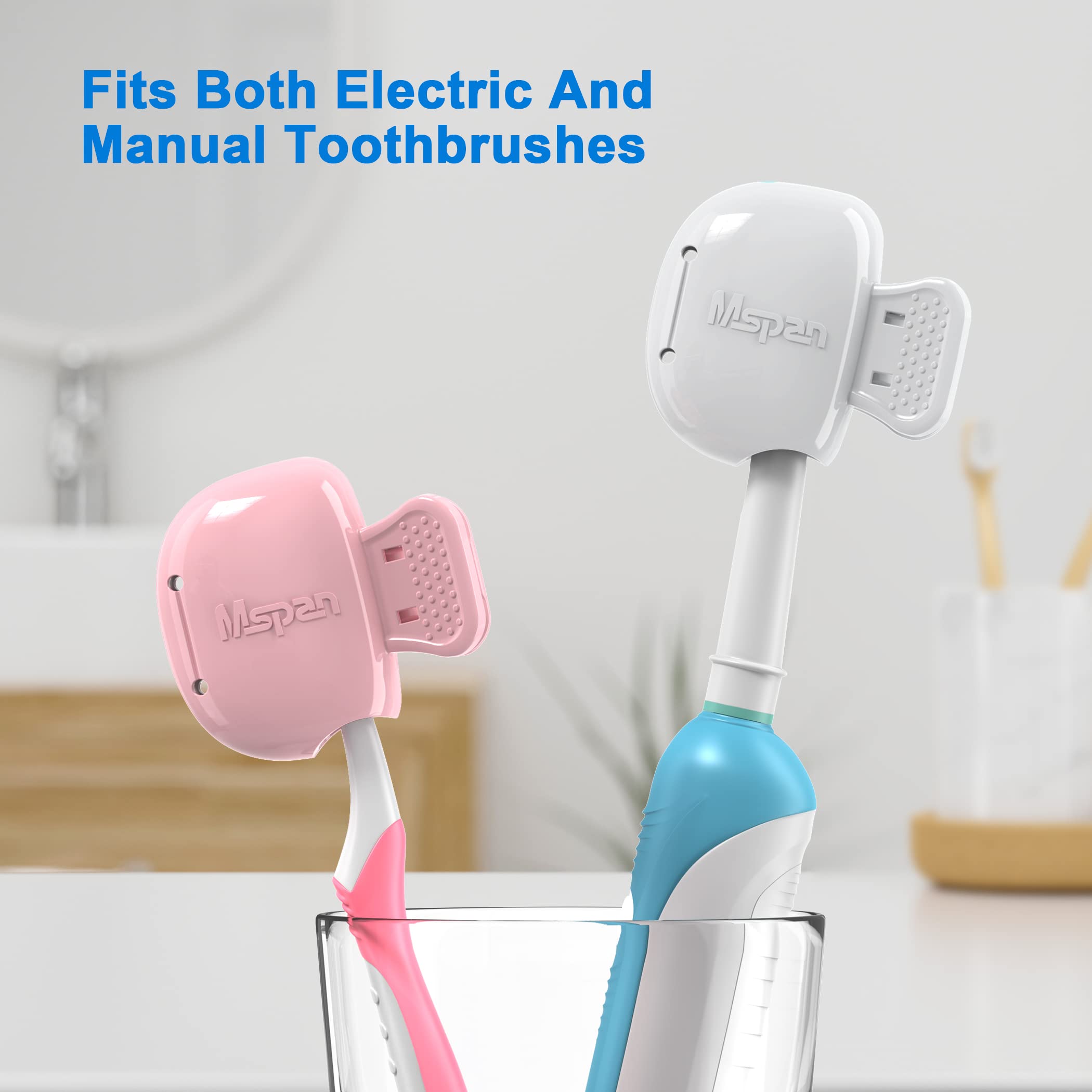 Travel-friendly two-pack tongue scraper and cover cap