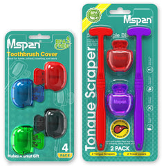 Front view of Mspan toothbrush head cover cap