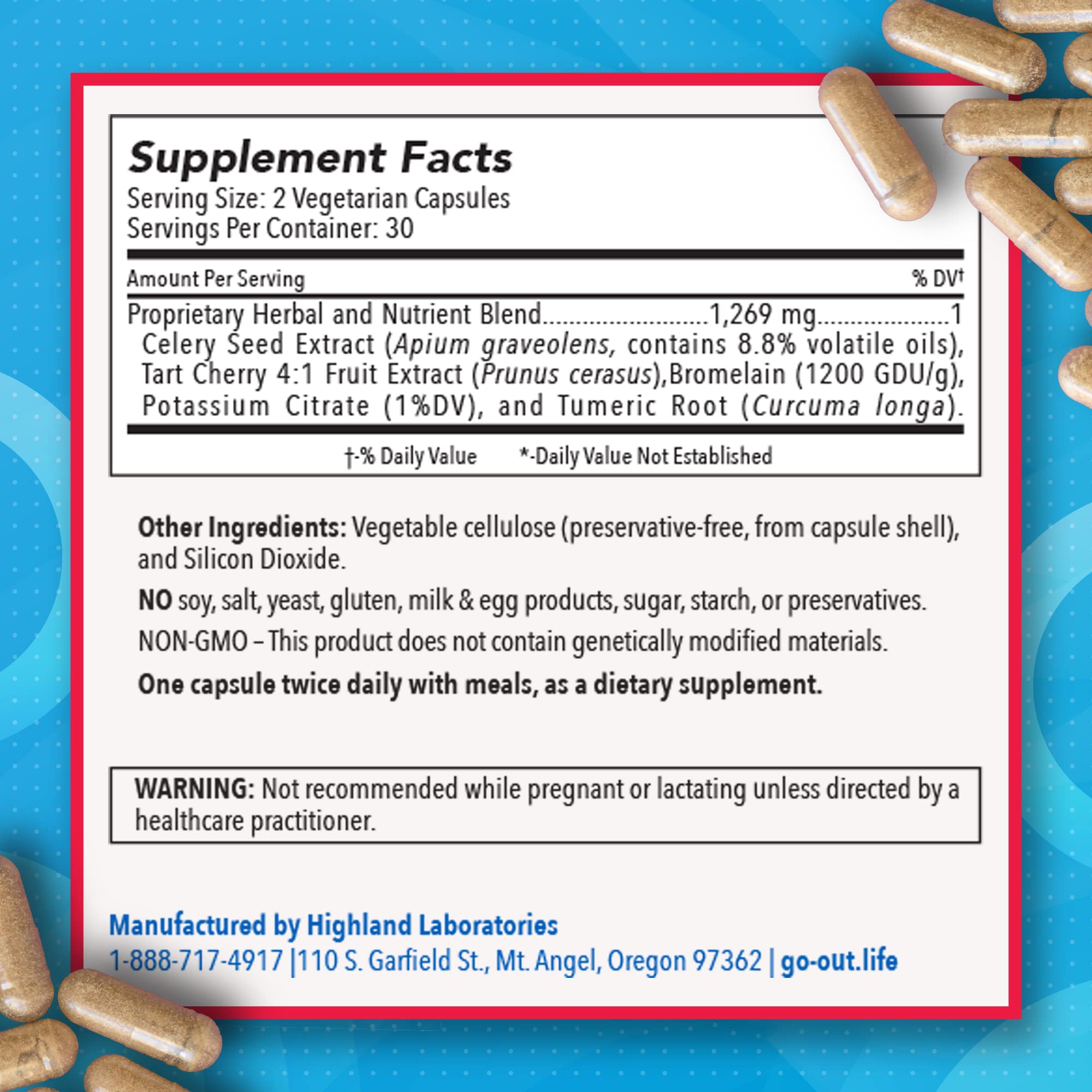 Celery seed extract featured in Mt. Angel Go Out Extra Strength