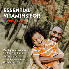 Dropper dispensing liquid from B12 Essential Trio