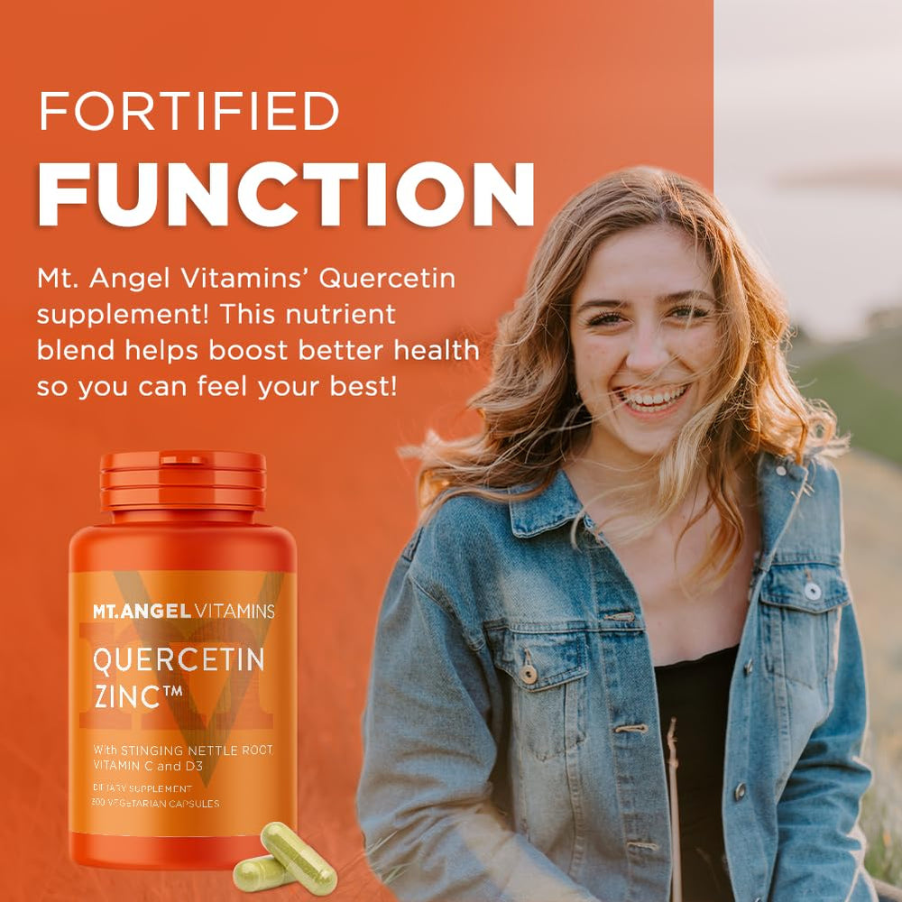 Quercetin 500mg capsules with bromelain and vitamin C ingredients