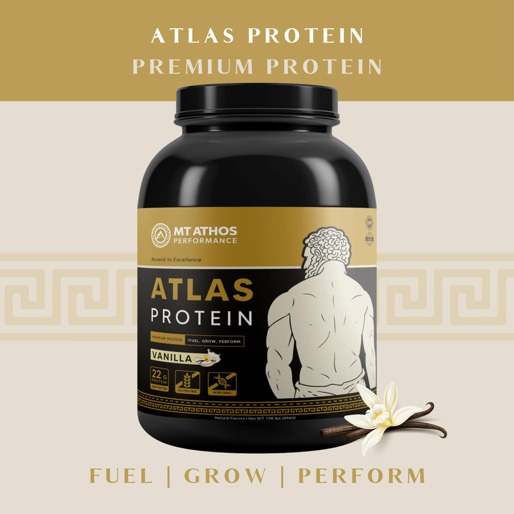 Mt Athos Performance Atlas vanilla shake close-up with creamy texture