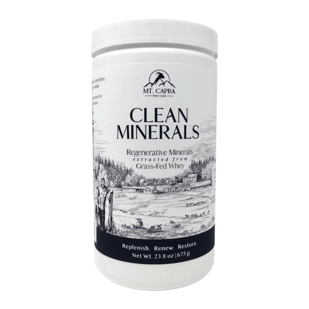 Mt. Capra Clean Minerals bottle label