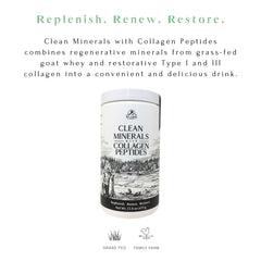 Unflavored Mt Capra minerals and collagen powder being poured