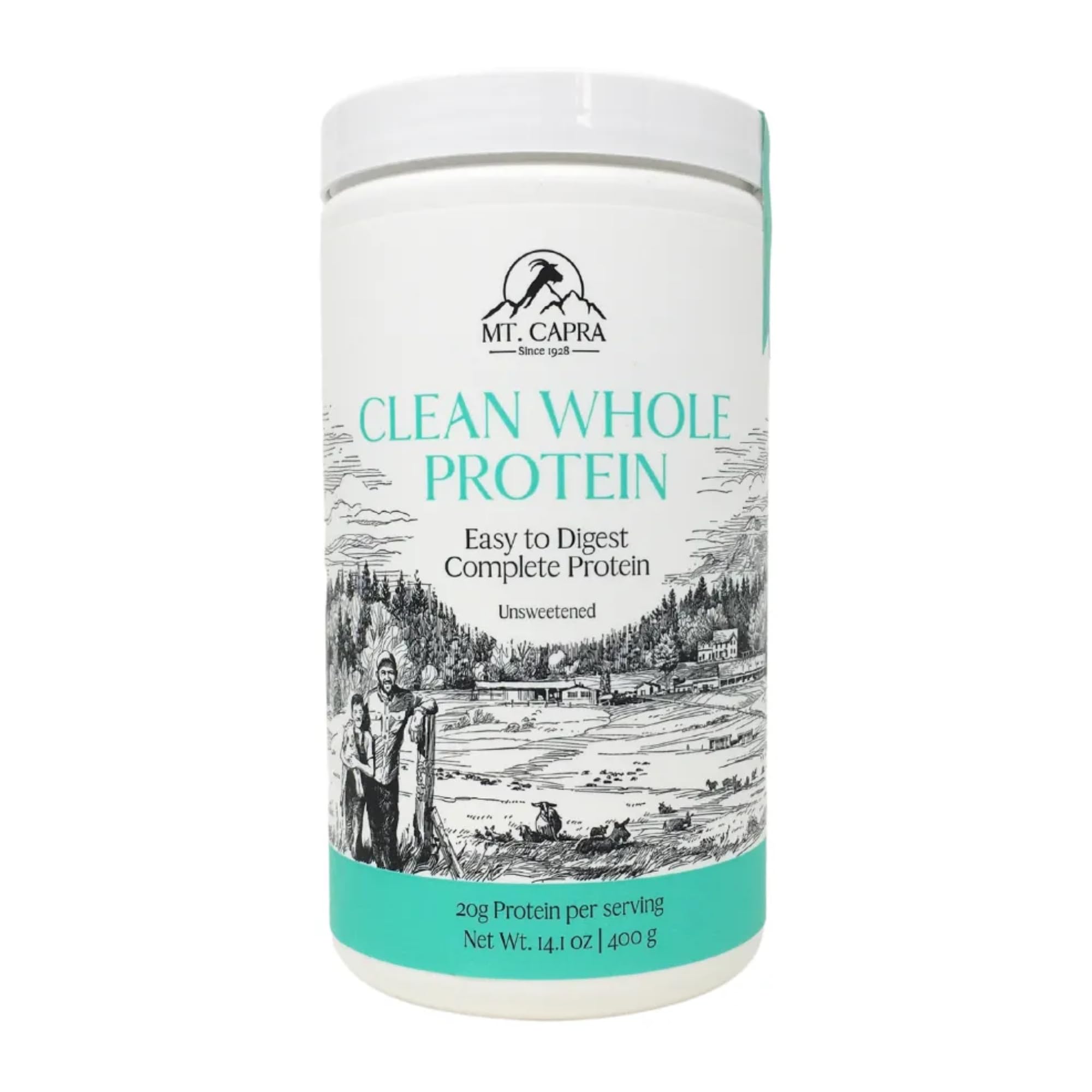 Mt Capra Clean Whole Protein bottle ready for a quick post-workout shake
