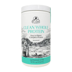 Mt Capra Clean Whole Protein bottle ready for a quick post-workout shake