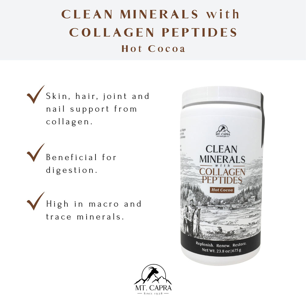 Close-up of minerals from goat whey and collagen peptides