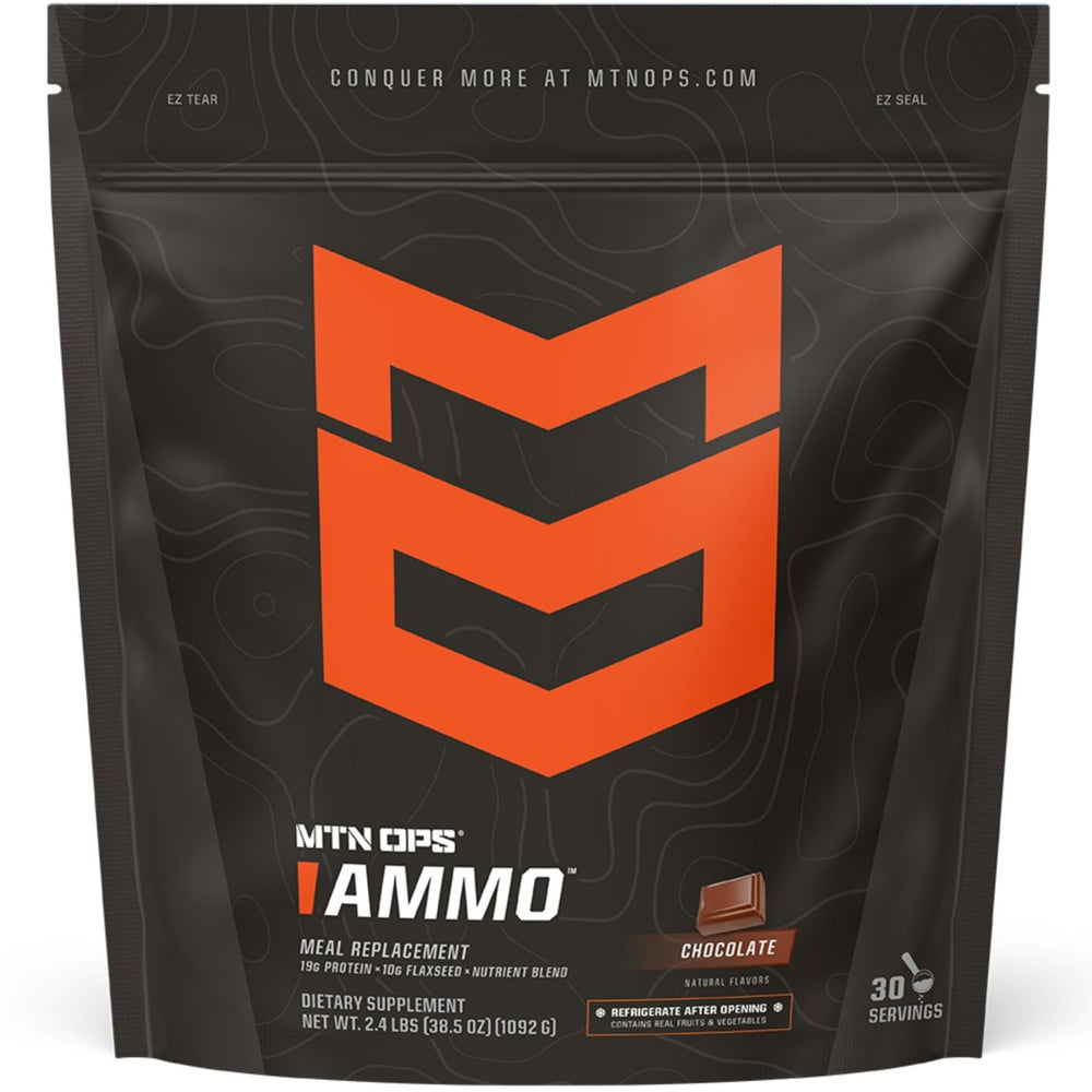 MTN OPS Ammo chocolate powder tub for lean muscle support