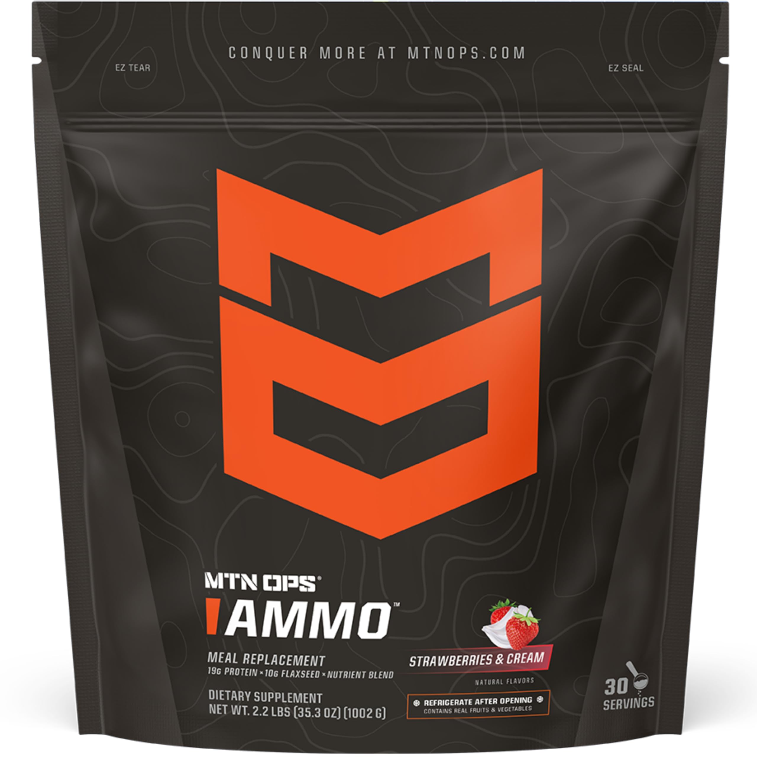 MTN OPS Ammo bottle highlights high-protein meal replacement for active lifestyles