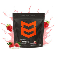 MTN OPS Ammo scoop pouring into glass demonstrates quick, convenient shake for busy days