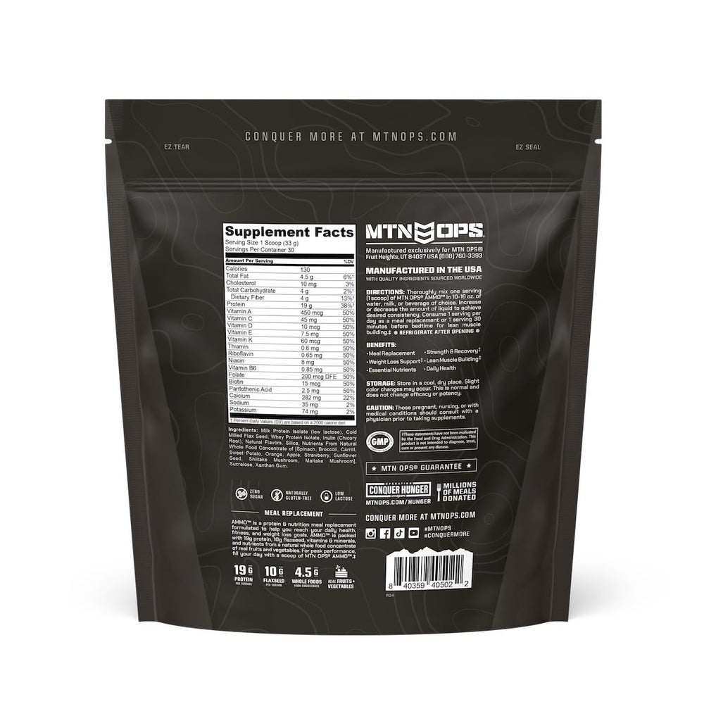 MTN OPS Ammo Vanilla scoop-dispense highlights convenience for measurement and consistency