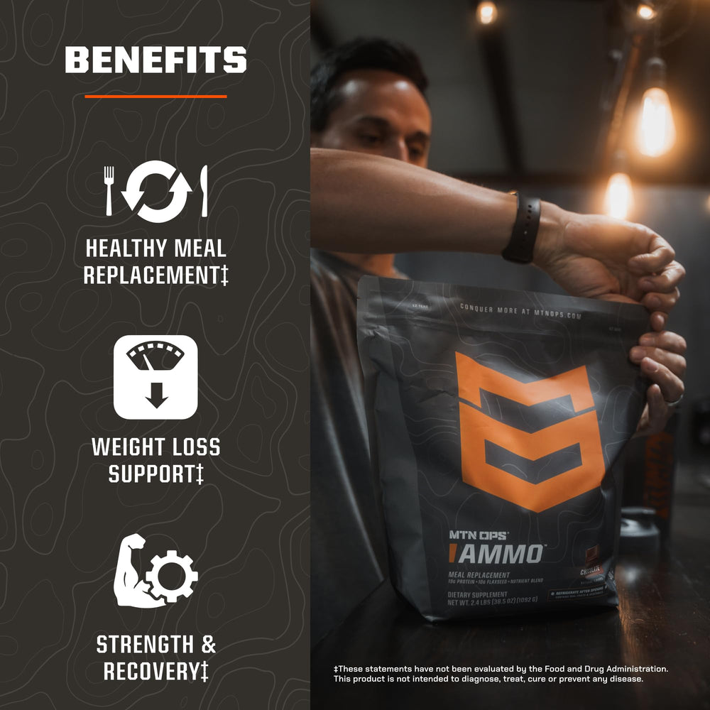 MTN OPS Ammo Vanilla shaker bottle ready for on-the-go nutrition