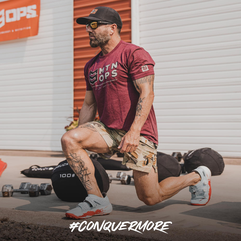 MTN OPS BCAA Powder Cameron Hanes Keep Hammering logo feature