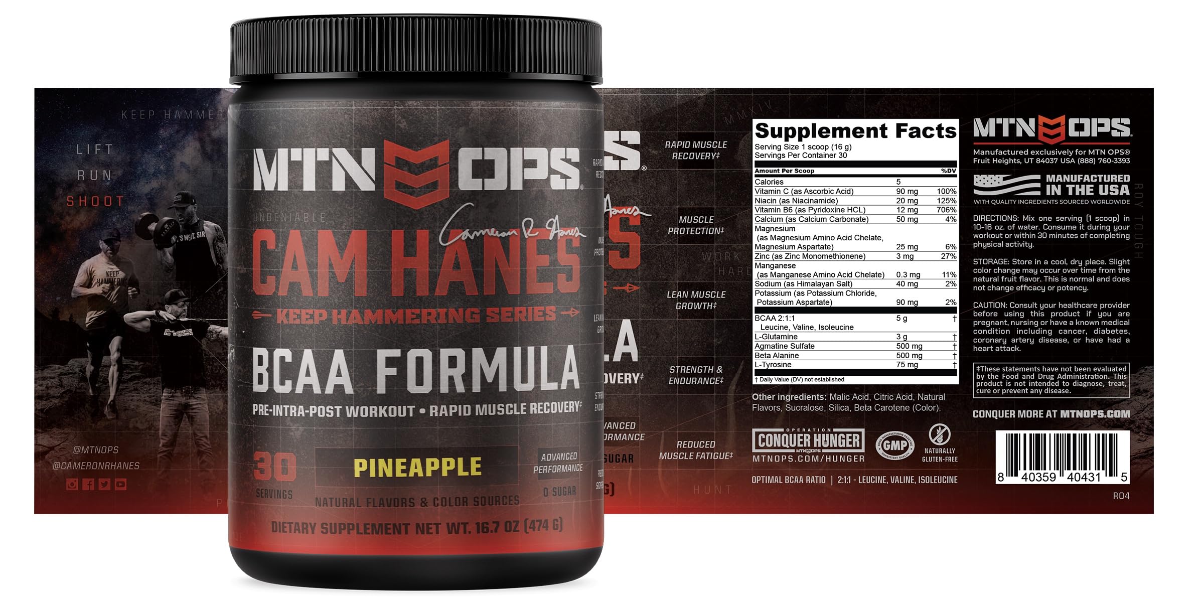 MTN OPS BCAA Powder post-workout use-after for recovery routine
