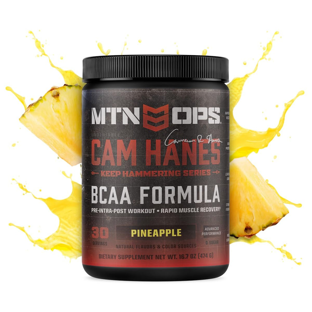 MTN OPS BCAA Powder trail-pack open for on-the-go fueling