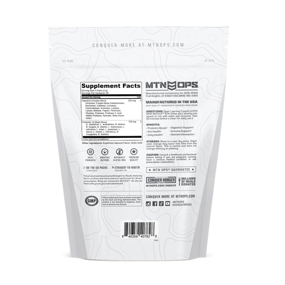 Digestive health benefits of MTN OPS Biotics STM probiotic