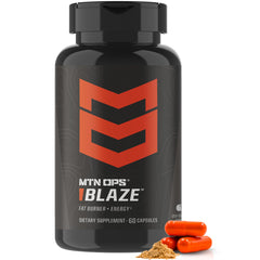 MTN OPS Blaze fat burner bottle – front view