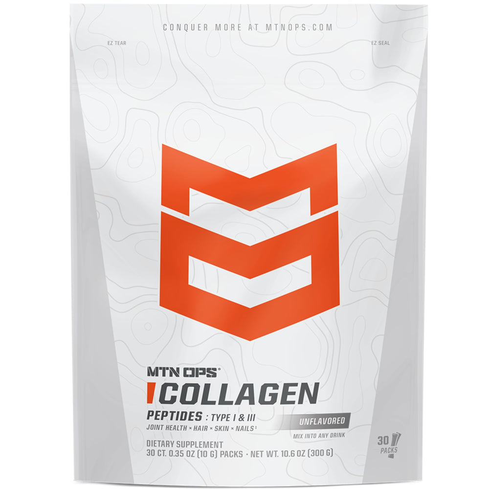 MTN OPS Collagen On-The-Go Pack - unflavored, 9g protein per serving