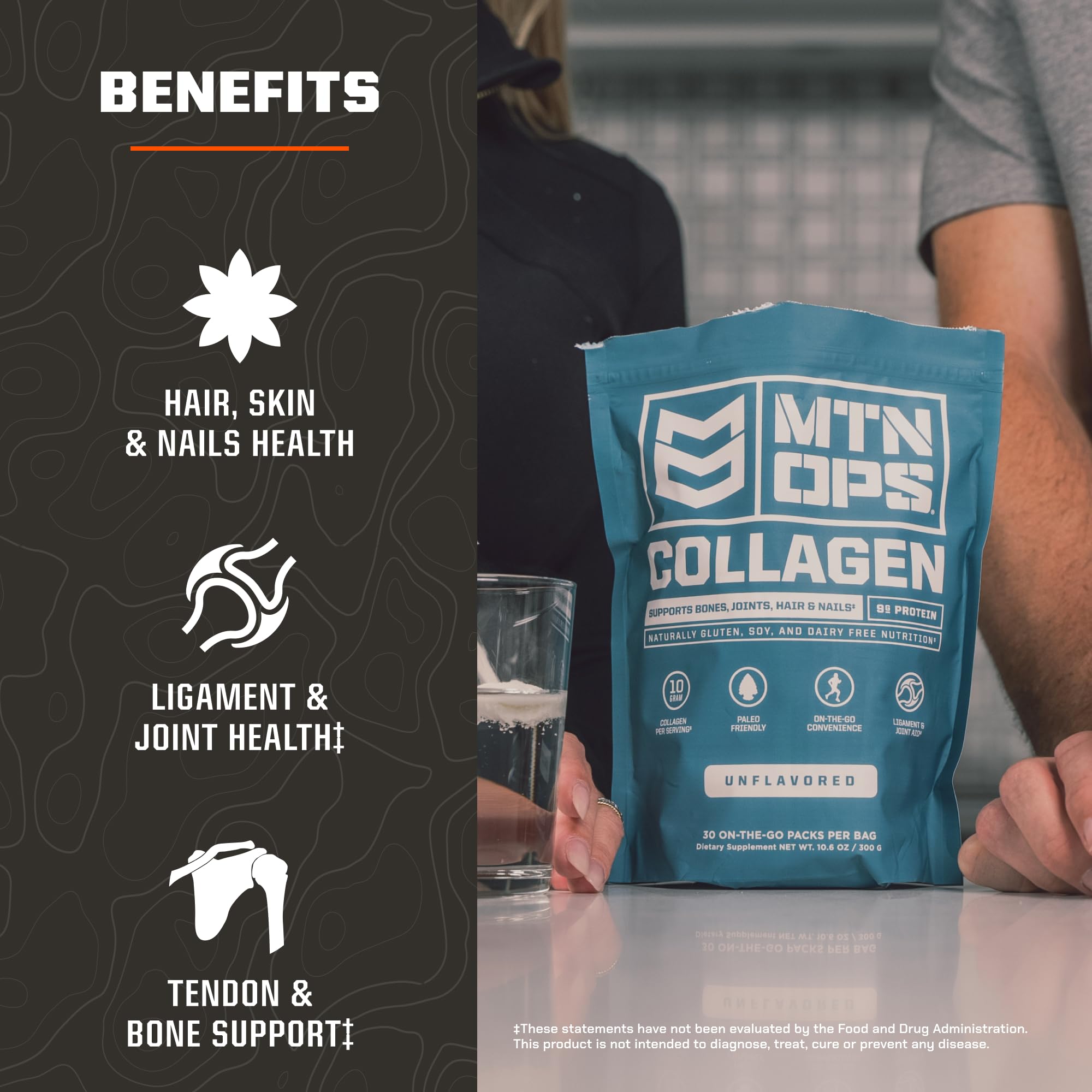Gluten-free and paleo-friendly collagen packs