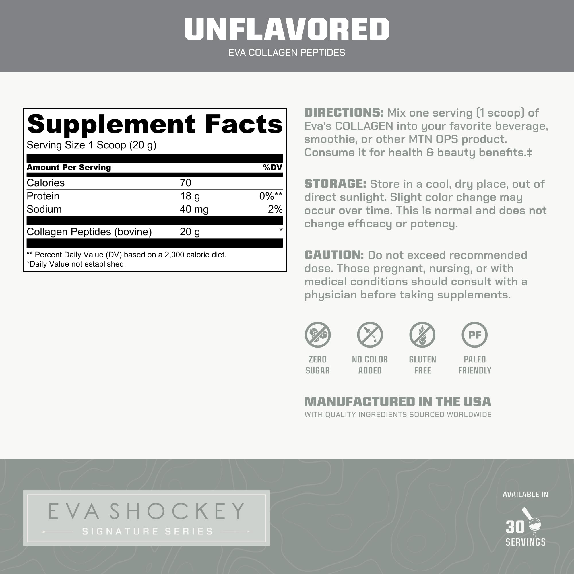Collagen powder being stirred into a glass of water