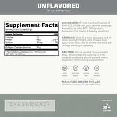 Collagen powder being stirred into a glass of water