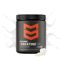 Back of MTN OPS Creatine Monohydrate tub nutrition panel