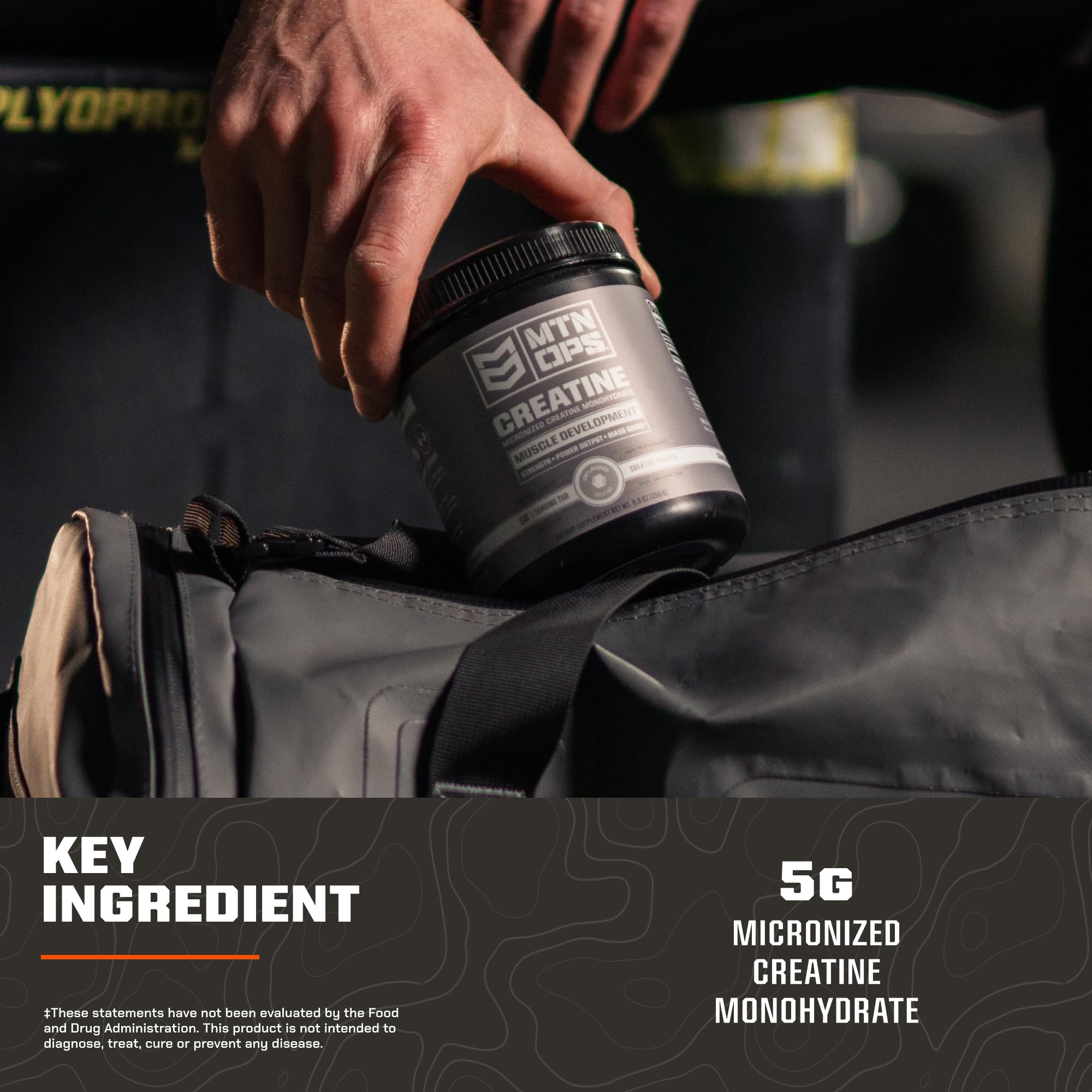 Close-up of micronized creatine monohydrate powder