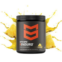 MTN OPS Enduro mixed in water with pineapple flavor for quick, refreshing use.