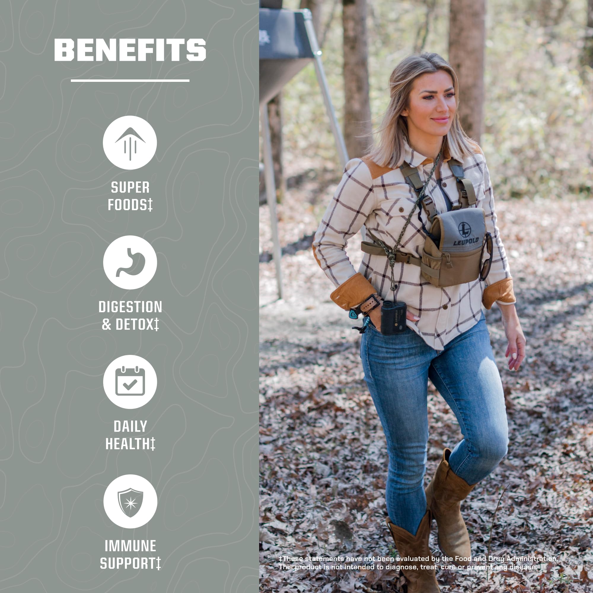 Serving information for MTN OPS Eva Shockey Super Greens Strawberry