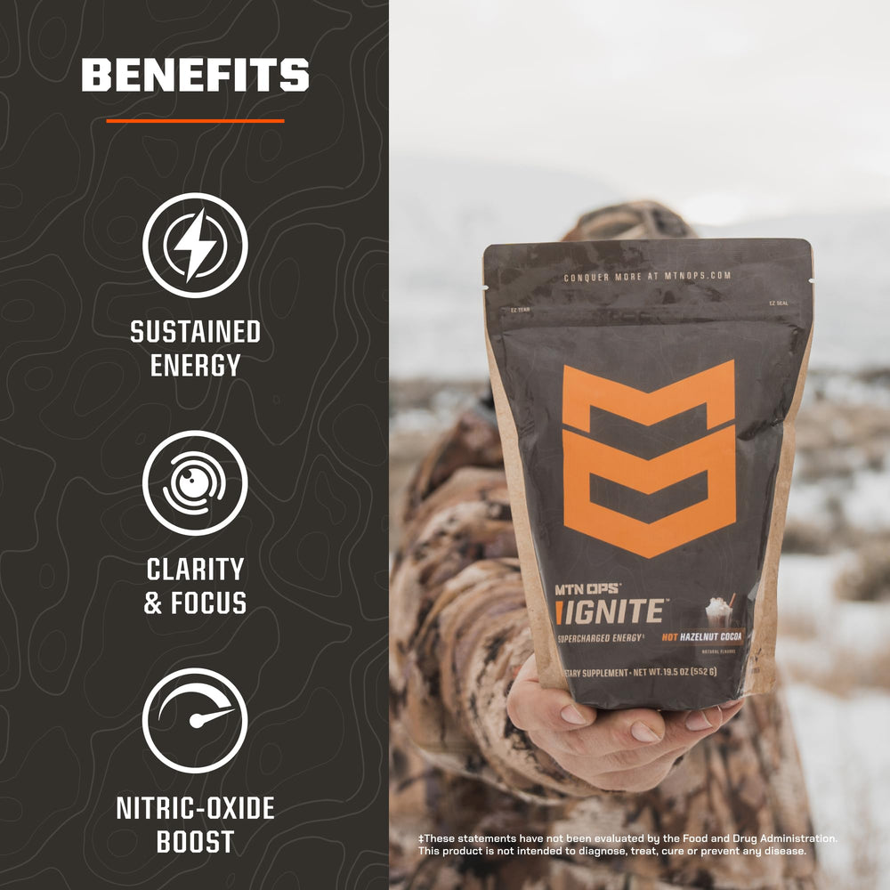 MTN OPS Hot Ignite allergen-free label signals safe daily energy use.