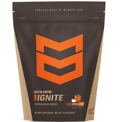 MTN OPS Hot Ignite apple cider coffee pour boosts morning energy and focus.