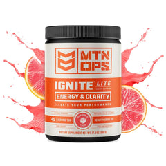 Serving scoop of Ignite Lite being mixed in water
