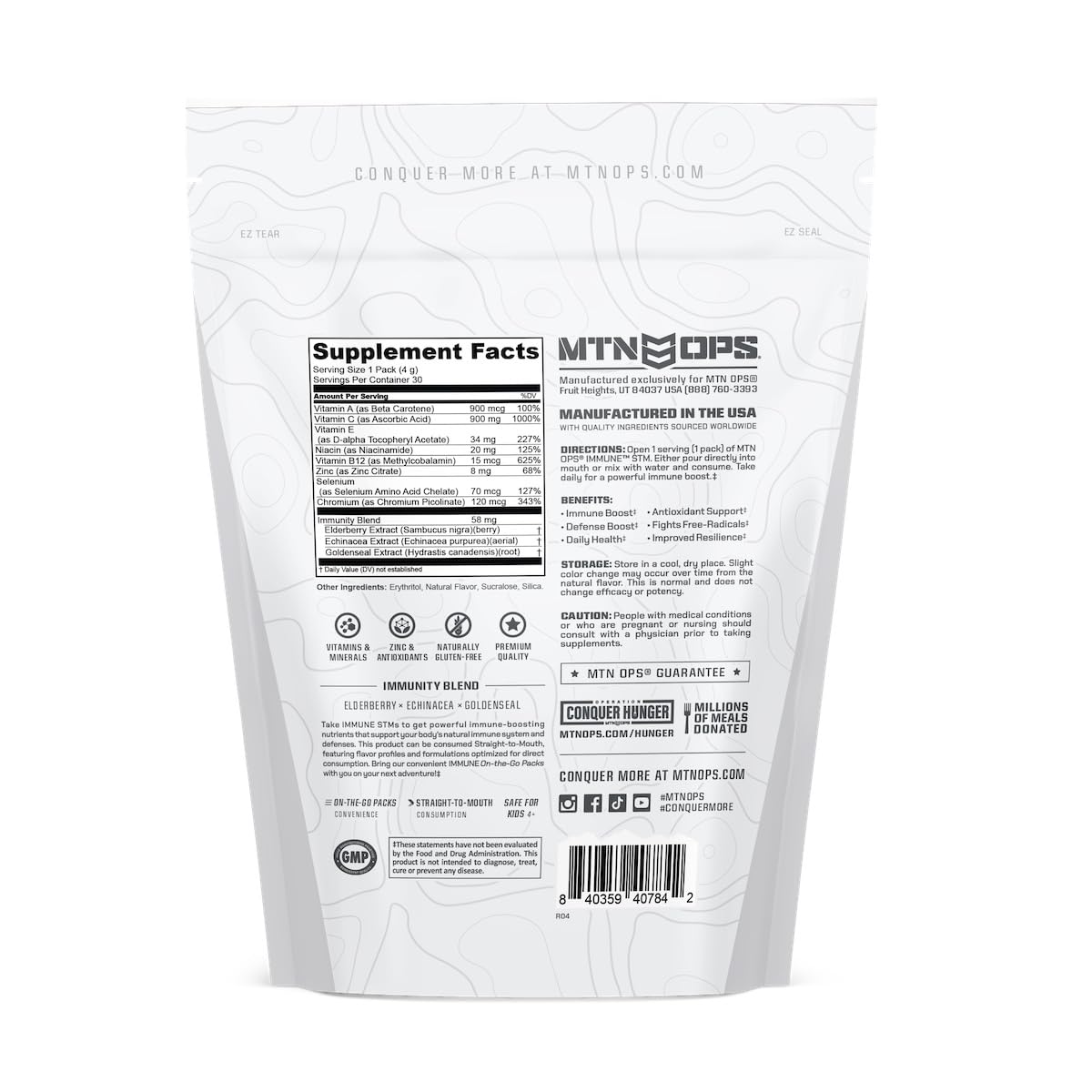 MTN OPS Immune STM Citrus product lineup and branding